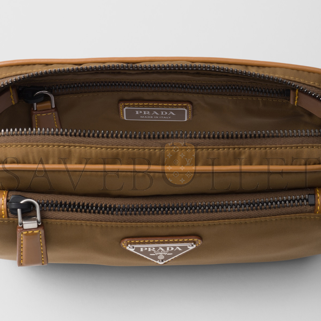 PRADA RE-NYLON AND LEATHER BELT BAG 2VL977 (21*12.5*4.5cm) PRADA RE-NYLON AND LEATHER BELT BAG 2VL977 (21*12.5*4.5cm)